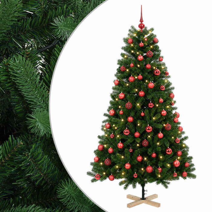 Brad de Crăciun artificial cu glob 210 cm 300 LED-uri Alb cald - WALTI WALTI