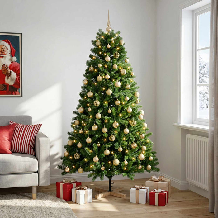 Brad de Crăciun artificial cu glob 240 cm 300 LED-uri Alb cald - WALTI WALTI