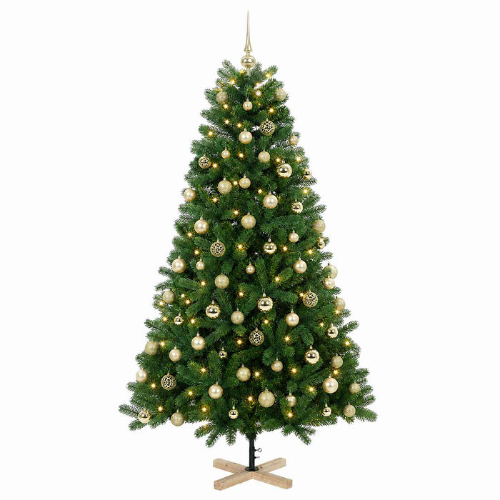 Brad de Crăciun artificial cu glob 180 cm 300 LED-uri Alb cald - WALTI WALTI