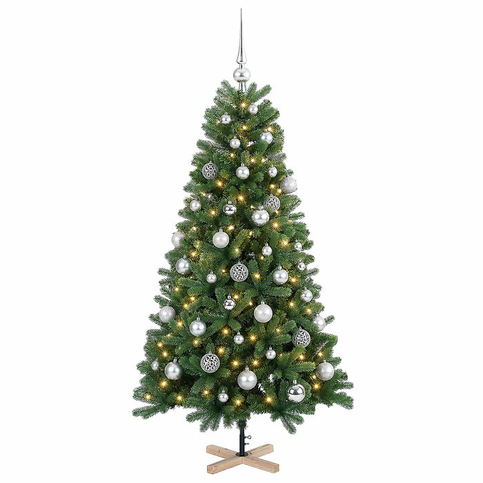 Brad de Crăciun artificial cu glob 120 cm 150 LED-uri Alb cald WALTI