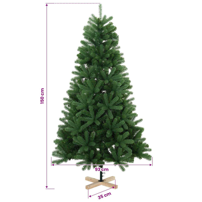 Brad de Crăciun artificial cu glob 150 cm 150 LED-uri Alb cald WALTI