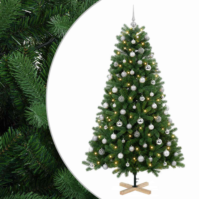 Brad de Crăciun artificial cu glob 210 cm 300 LED-uri Alb cald - WALTI WALTI