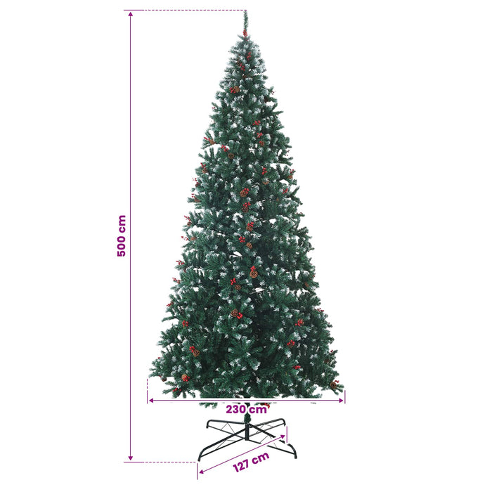 Brad de Crăciun artificial cu balamale, cu globuri 500 cm - WALTI WALTI