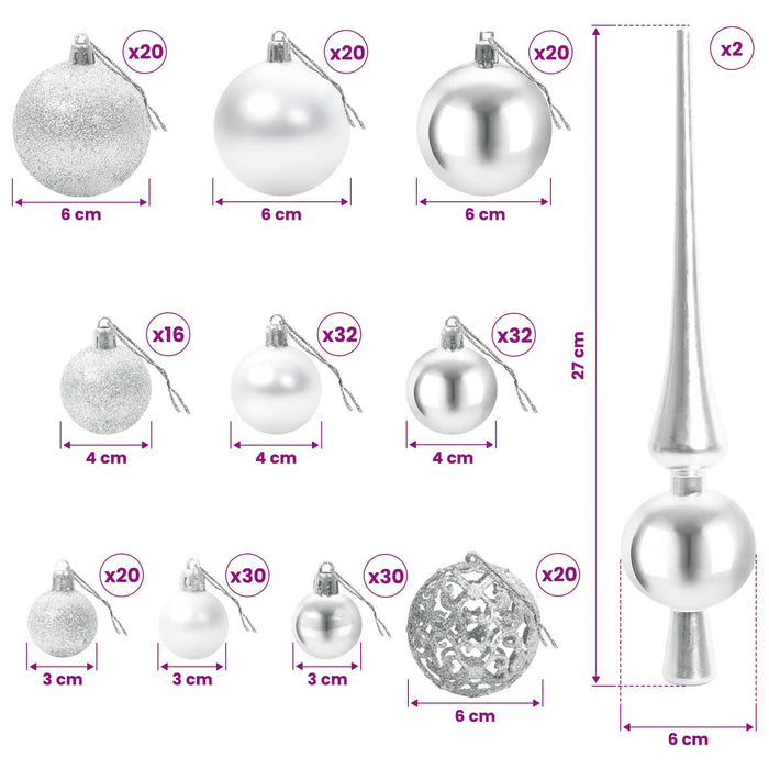 Brad de Crăciun artificial cu balamale, cu globuri 400 cm - WALTI WALTI