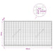 Gabion cu fir de 3,5 mm și plasă de 5x2,5 cm 100x10x50 cm - WALTI WALTI
