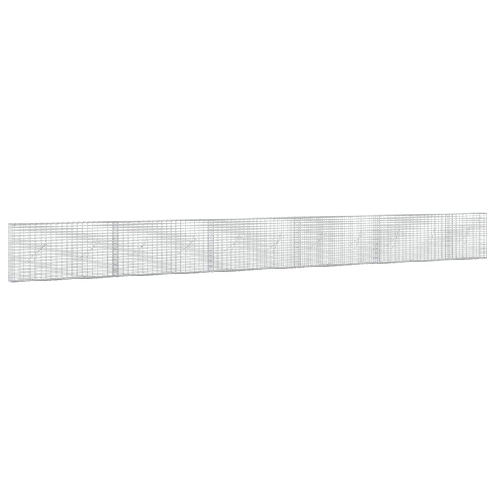 Gabion cu fir de 3,5 mm și plasă de 5x2,5 cm 550x10x50 cm WALTI