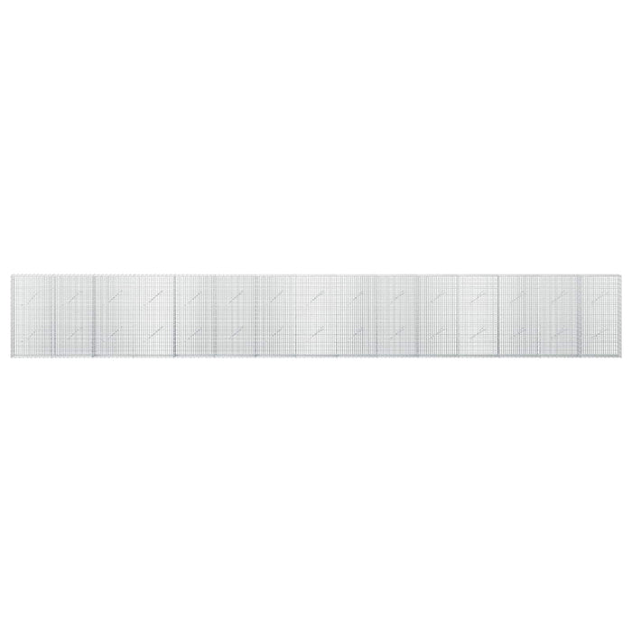 Gabion cu fir de 3,5 mm și plasă de 5x2,5 cm 750x10x100 cm WALTI