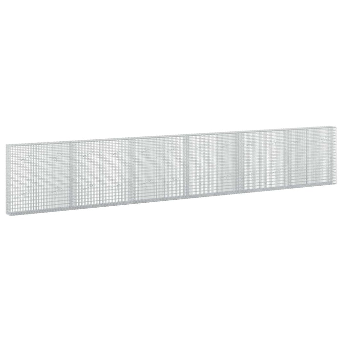 Gabion cu fir de 3,5 mm și plasă de 5x2,5 cm 600x20x100 cm - WALTI WALTI