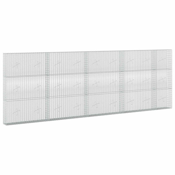 Gabion cu fir de 3,5 mm și plasă de 5x2,5 cm 450x20x150 cm WALTI