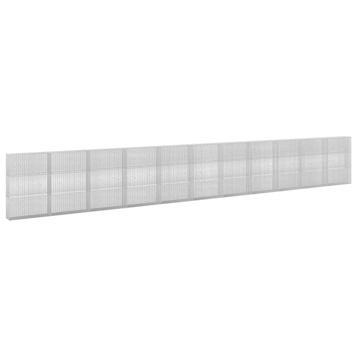 Gabion cu fir de 3,5 mm și plasă de 5x2,5 cm 1100x30x150 cm WALTI