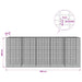 Gabion cu fir de 3,5 mm și plasă de 5x2,5 cm 500x30x200 cm - WALTI WALTI
