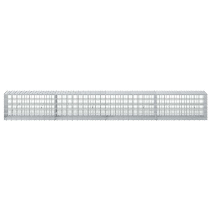 Gabion cu fir de 3,5 mm și plasă de 5x2,5 cm 400x50x50 cm WALTI
