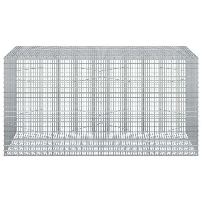 Gabion cu fir de 3,5 mm și plasă de 5x2,5 cm 200x100x100 cm - WALTI WALTI