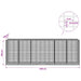 Gabion cu fir de 3,5 mm și plasă de 5x2,5 cm 600x100x200 cm - WALTI WALTI