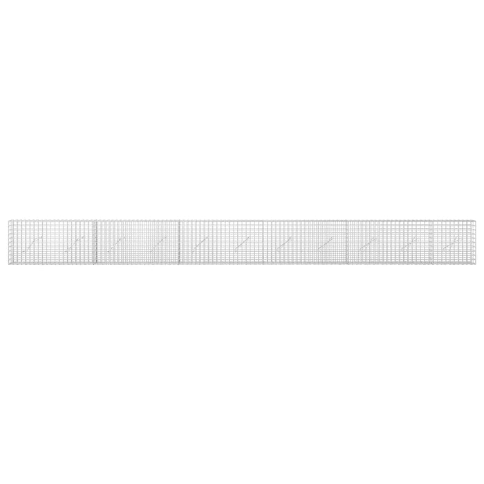 Gabion cu sârmă de 3,5 mm și plasă de 5x5 cm 550x10x50 cm - WALTI WALTI