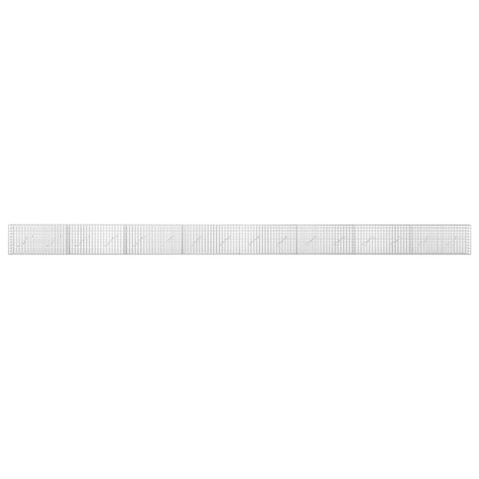 Gabion cu sârmă de 3,5 mm și plasă de 5x5 cm 800x10x50 cm WALTI