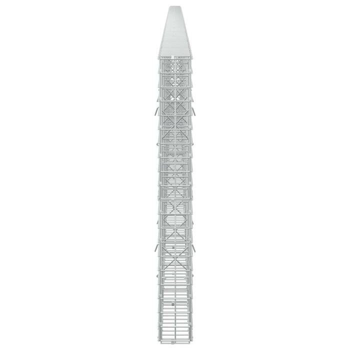 Gabion cu sârmă de 3,5 mm și plasă de 5x5 cm 850x10x100 cm - WALTI WALTI