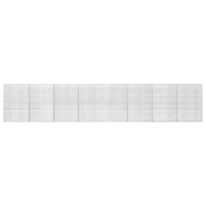 Gabion cu sârmă de 3,5 mm și plasă de 5x5 cm 800x10x150 cm WALTI