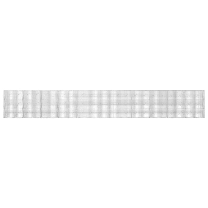 Gabion cu sârmă de 3,5 mm și plasă de 5x5 cm 1100x10x150 cm WALTI