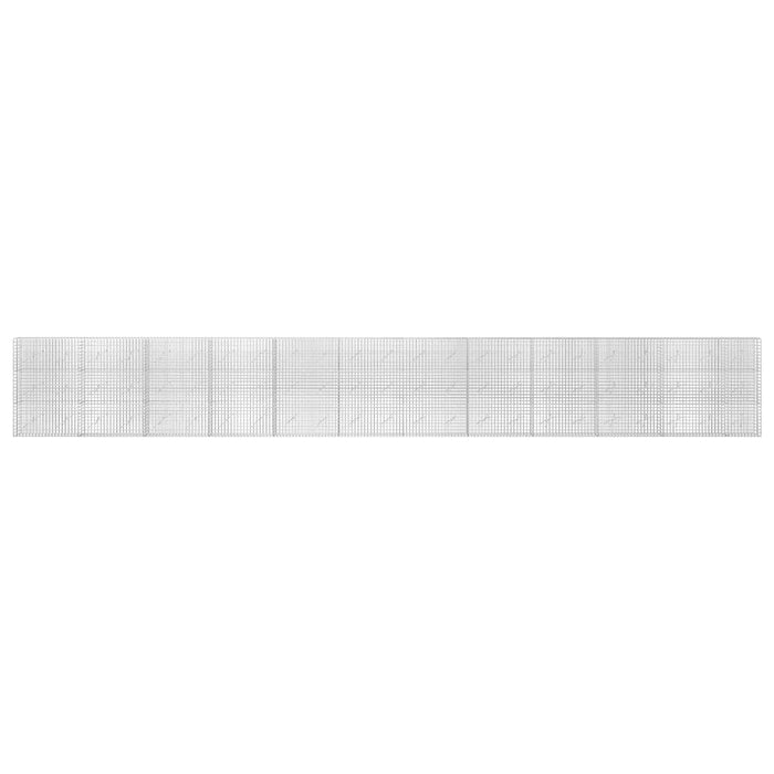 Gabion cu sârmă de 3,5 mm și plasă de 5x5 cm 1150x10x150 cm WALTI