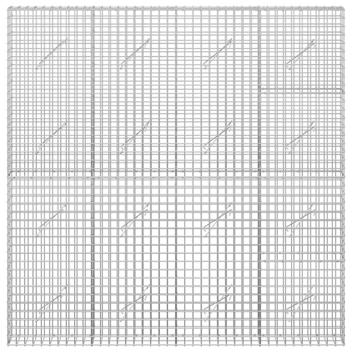 Gabion cu sârmă de 3,5 mm și plasă de 5x5 cm 200x10x200 cm WALTI