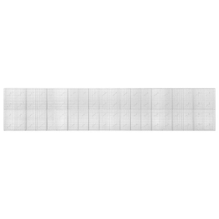 Gabion cu sârmă de 3,5 mm și plasă de 5x5 cm 1000x10x200 cm WALTI