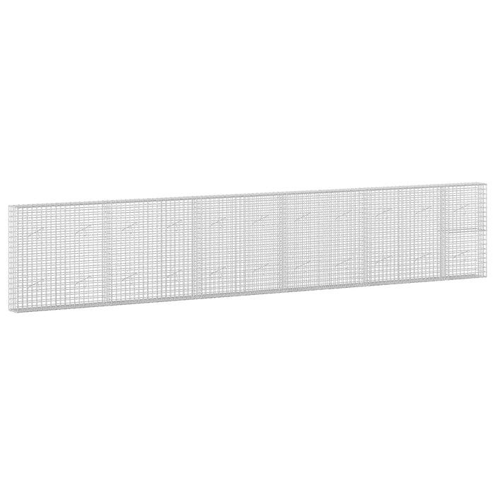 Gabion cu sârmă de 3,5 mm și plasă de 5x5 cm 550x20x100 cm WALTI
