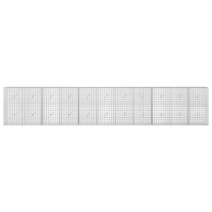 Gabion cu sârmă de 3,5 mm și plasă de 5x5 cm 550x20x100 cm WALTI