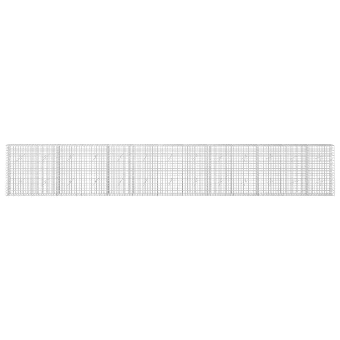Gabion cu sârmă de 3,5 mm și plasă de 5x5 cm 650x20x100 cm WALTI