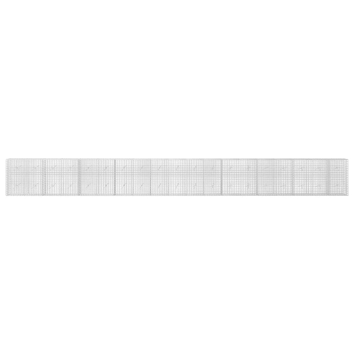 Gabion cu sârmă de 3,5 mm și plasă de 5x5 cm 950x20x100 cm WALTI