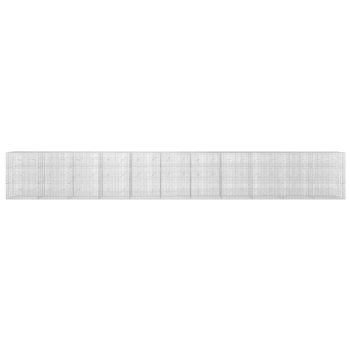 Gabion cu sârmă de 3,5 mm și plasă de 5x5 cm 1100x20x150 cm WALTI