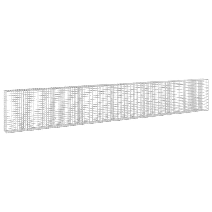 Gabion cu sârmă de 3,5 mm și plasă de 5x5 cm 650x30x100 cm WALTI