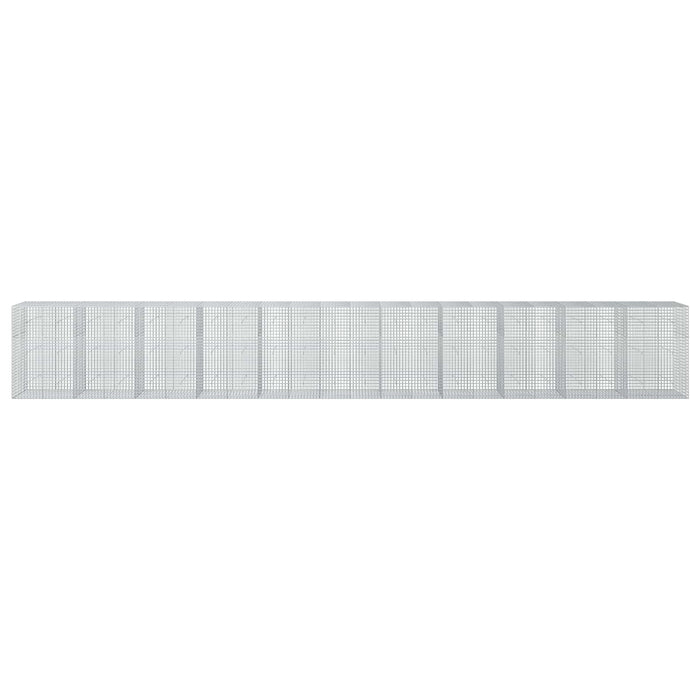 Gabion cu sârmă de 3,5 mm și plasă de 5x5 cm 1100x50x150 cm WALTI