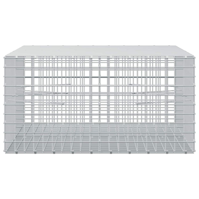 Gabion cu sârmă de 3,5 mm și plasă de 5x5 cm 200x100x50 cm WALTI
