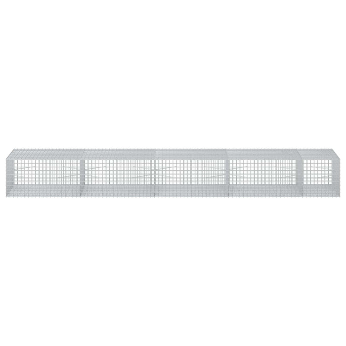 Gabion cu sârmă de 3,5 mm și plasă de 5x5 cm 450x100x50 cm WALTI