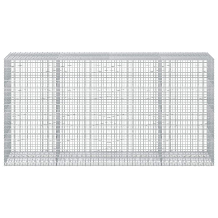Gabion cu sârmă de 3,5 mm și plasă de 5x5 cm 400x100x200 cm WALTI