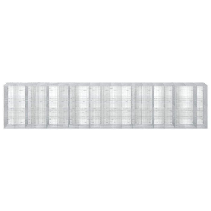 Gabion cu sârmă de 3,5 mm și plasă de 5x5 cm 950x100x200 cm WALTI