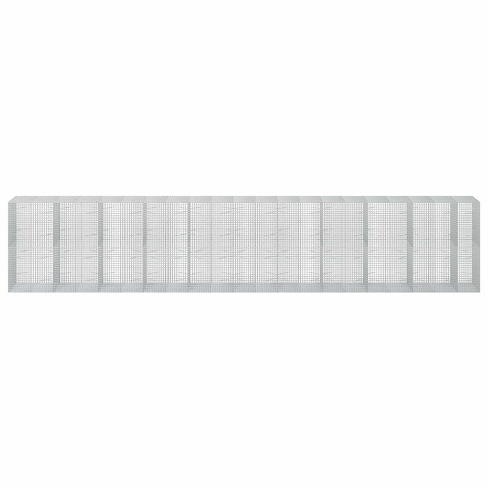 Gabion cu sârmă de 3,5 mm și plasă de 5x5 cm 1050x100x200 cm WALTI