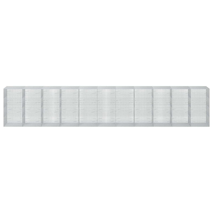 Gabion cu sârmă de 3,5 mm și plasă de 5x5 cm 1100x100x200 cm WALTI