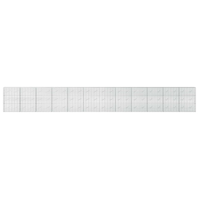 Gabion cu Sârmă de 3,5 mm și Plasă de 5x10 cm 1200x10x150 cm WALTI