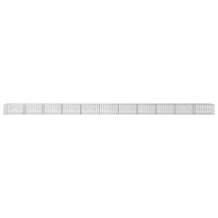 Gabion cu Sârmă de 3,5 mm și Plasă de 5x10 cm 1100x20x50 cm WALTI