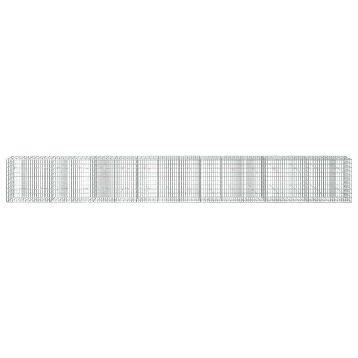Gabion cu Sârmă de 3,5 mm și Plasă de 5x10 cm 800x20x100 cm WALTI