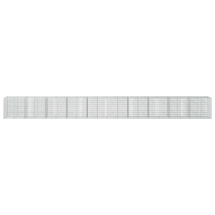 Gabion cu Sârmă de 3,5 mm și Plasă de 5x10 cm 1000x20x100 cm WALTI