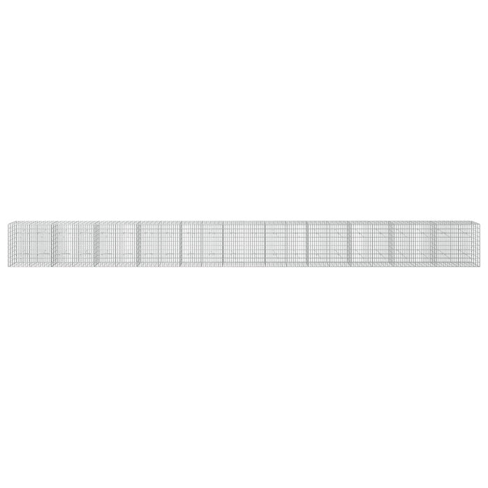 Gabion cu Sârmă de 3,5 mm și Plasă de 5x10 cm 1100x20x100 cm WALTI