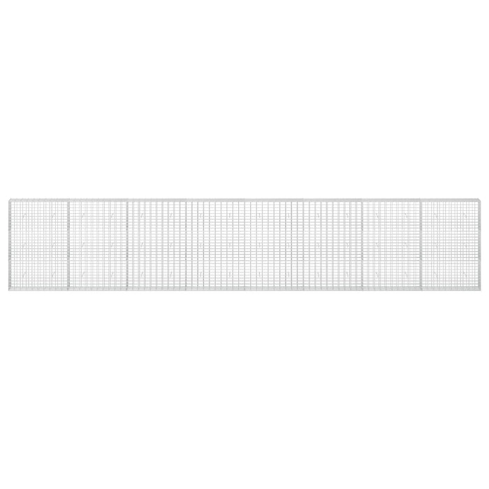 Gabion cu Sârmă de 3,5 mm și Plasă de 5x10 cm 800x30x150 cm WALTI