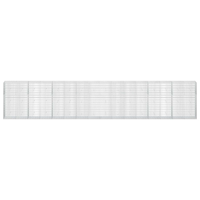 Gabion cu Sârmă de 3,5 mm și Plasă de 5x10 cm 800x50x150 cm WALTI