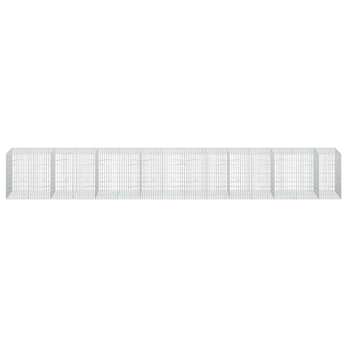 Gabion cu Sârmă de 3,5 mm și Plasă de 5x10 cm 750x100x100 cm WALTI