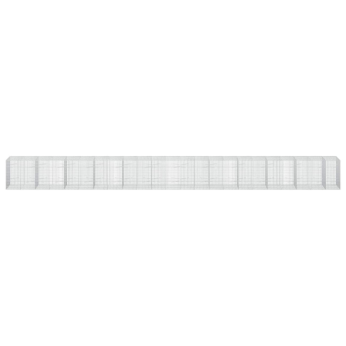 Gabion cu Sârmă de 3,5 mm și Plasă de 5x10 cm 1150x100x100 cm WALTI