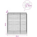 Gabion cu Sârmă de 3,5 mm și Plasă de 5x10 cm 150x100x150 cm - WALTI WALTI