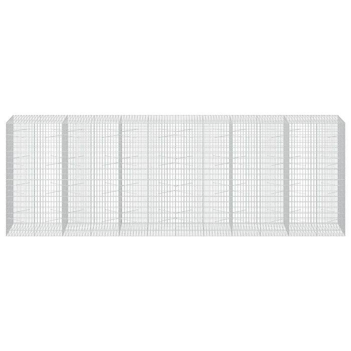 Gabion cu Sârmă de 3,5 mm și Plasă de 5x10 cm 600x100x200 cm WALTI